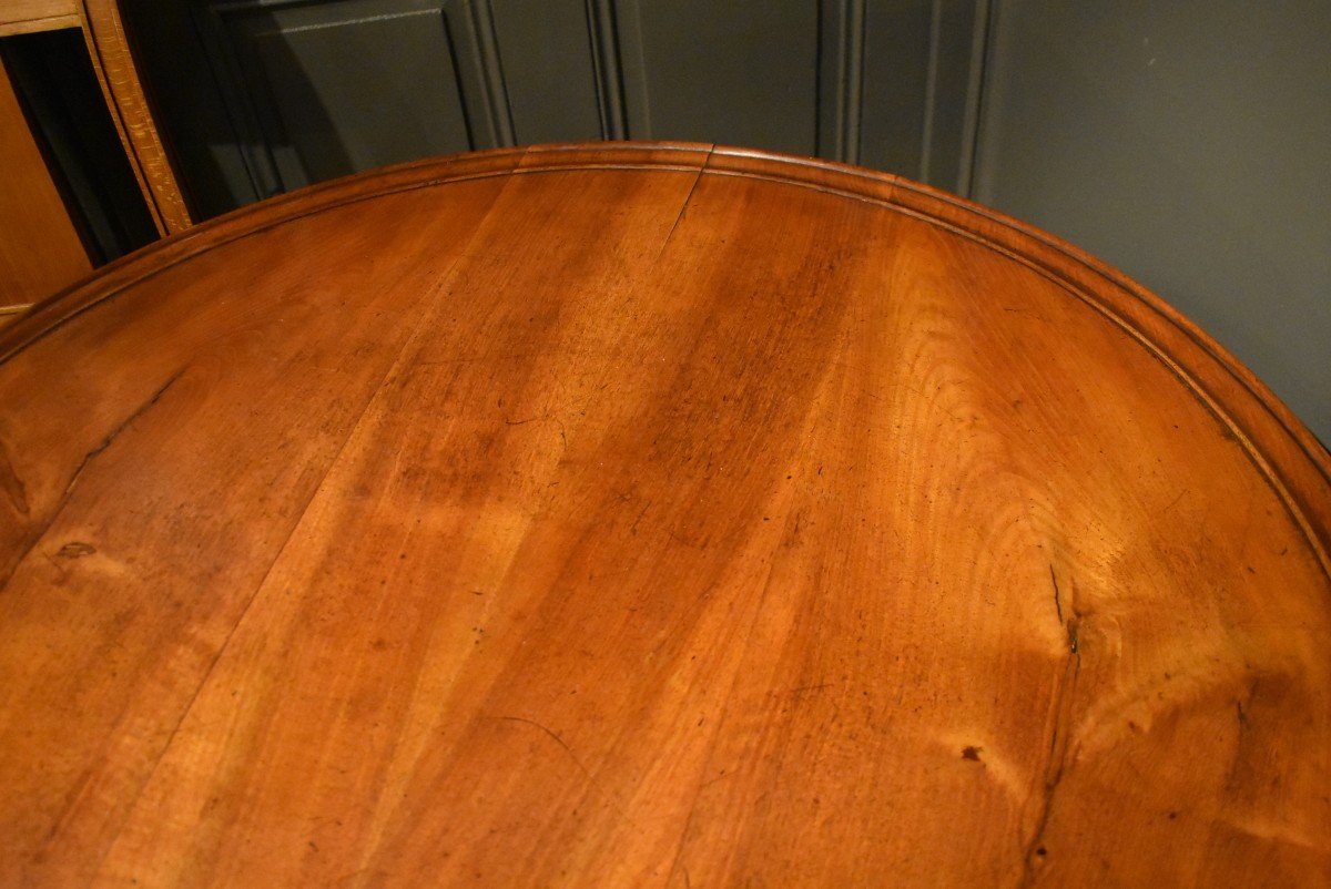 Round Walnut Side Table -photo-6