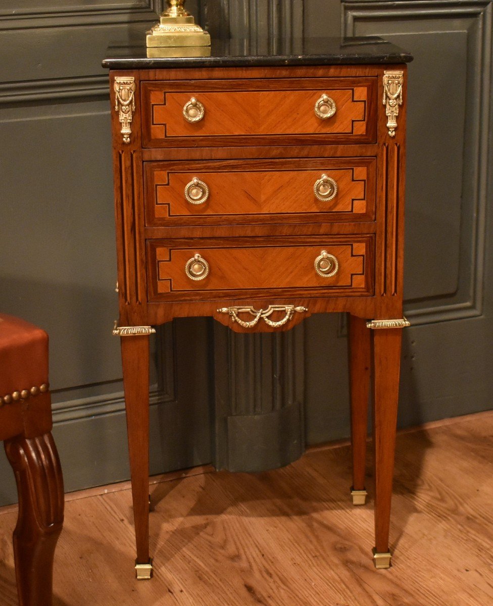 Louis XVI Style Bedside Table-photo-2