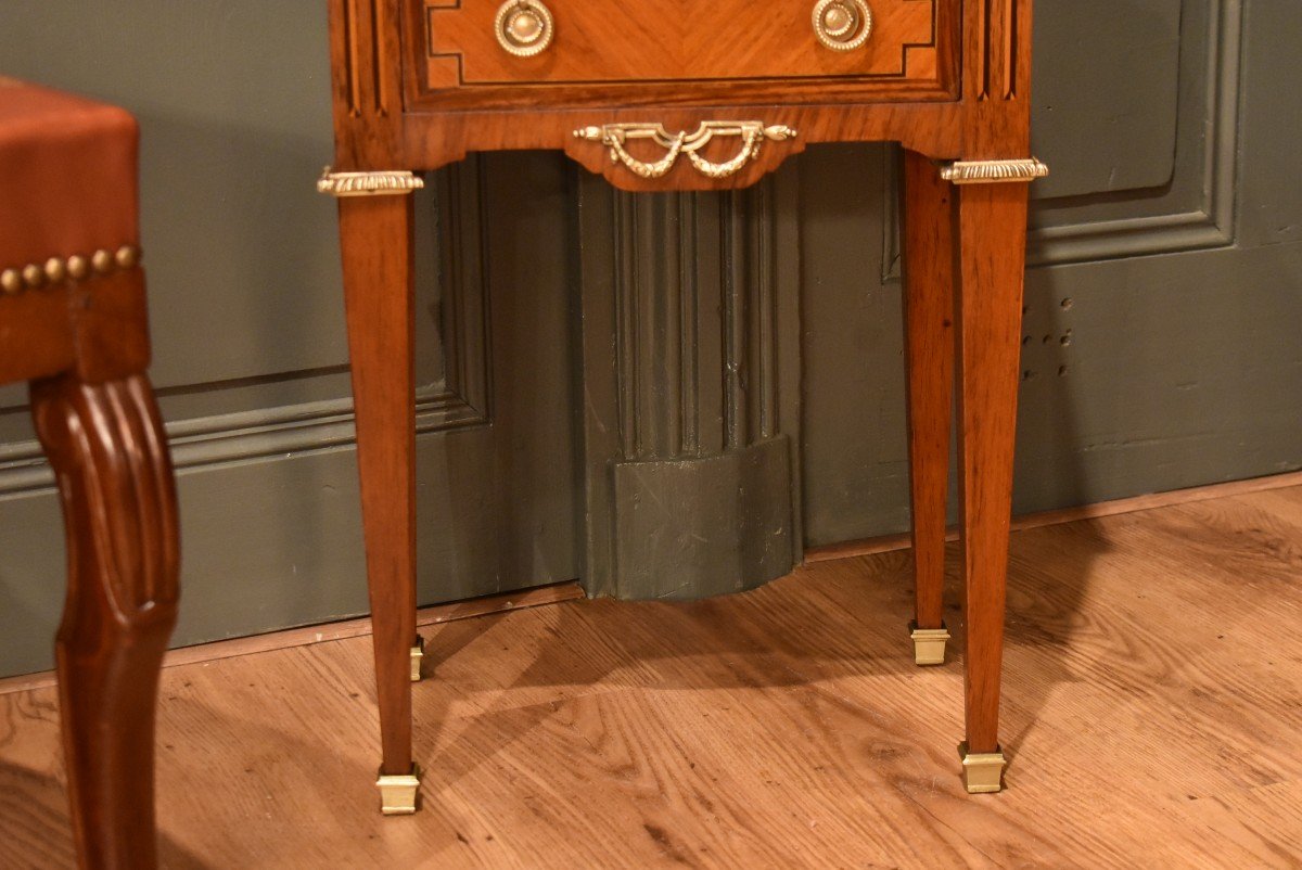 Louis XVI Style Bedside Table-photo-4