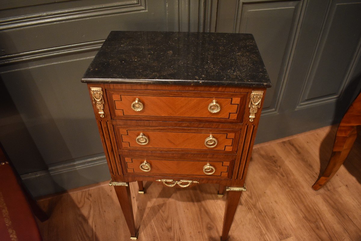 Louis XVI Style Bedside Table-photo-3