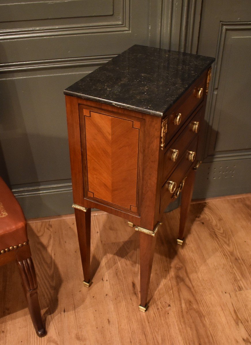 Louis XVI Style Bedside Table-photo-4