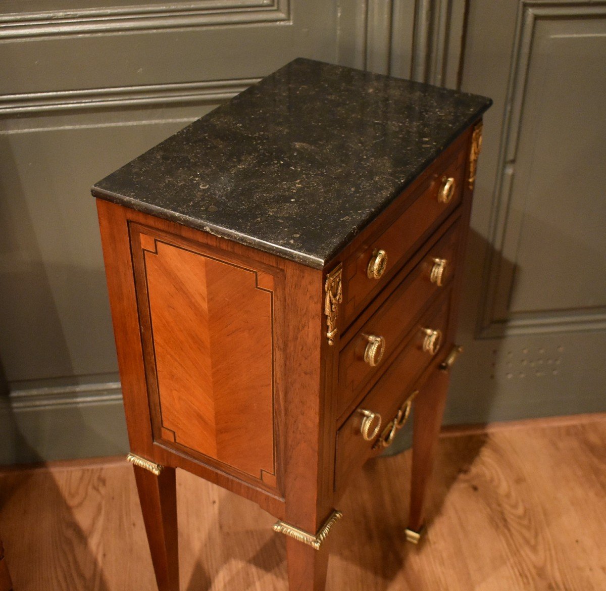 Louis XVI Style Bedside Table-photo-5