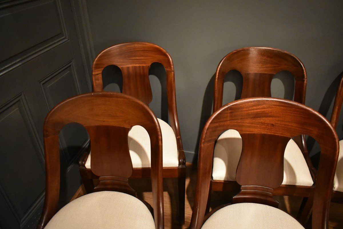 Set Of Six "gondola" Chairs-photo-3