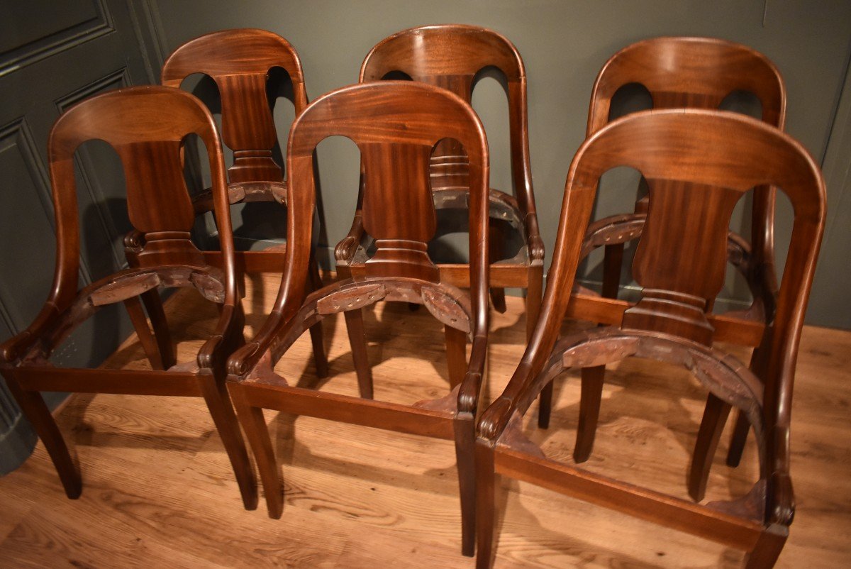 Suite De Six Chaises "gondole"-photo-5