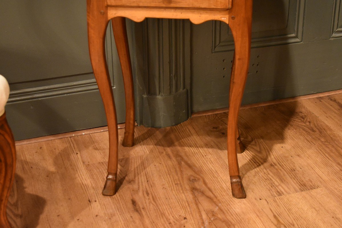 Louis XV Style Walnut Bedside Table-photo-4