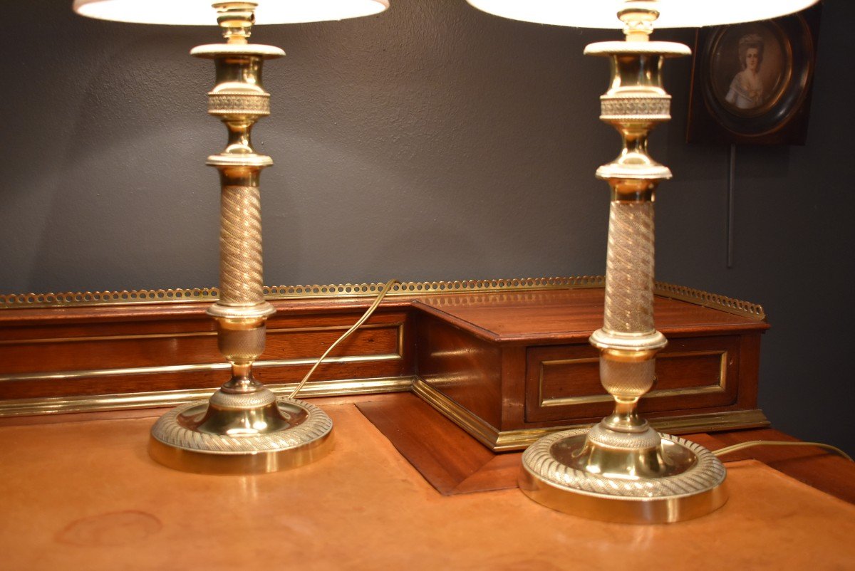 Pair Of Bronze Lamps-photo-3