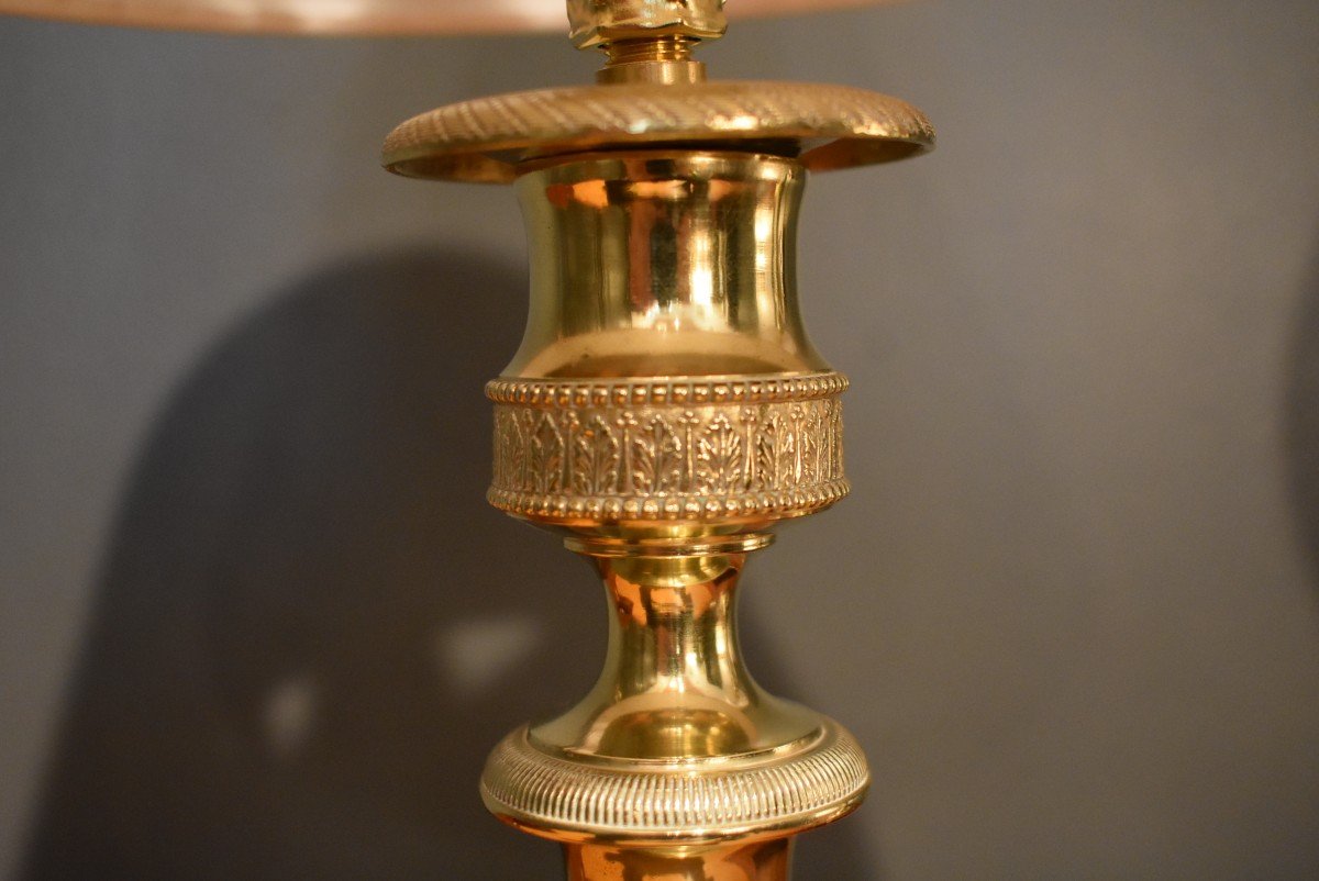 Paire De Lampes En Bronze-photo-3