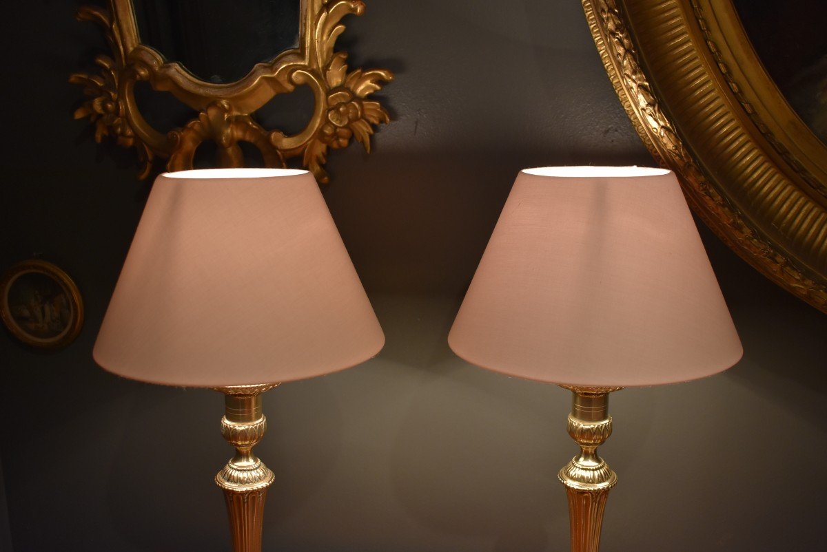 Paire De Lampes De Style Louis XVI-photo-4