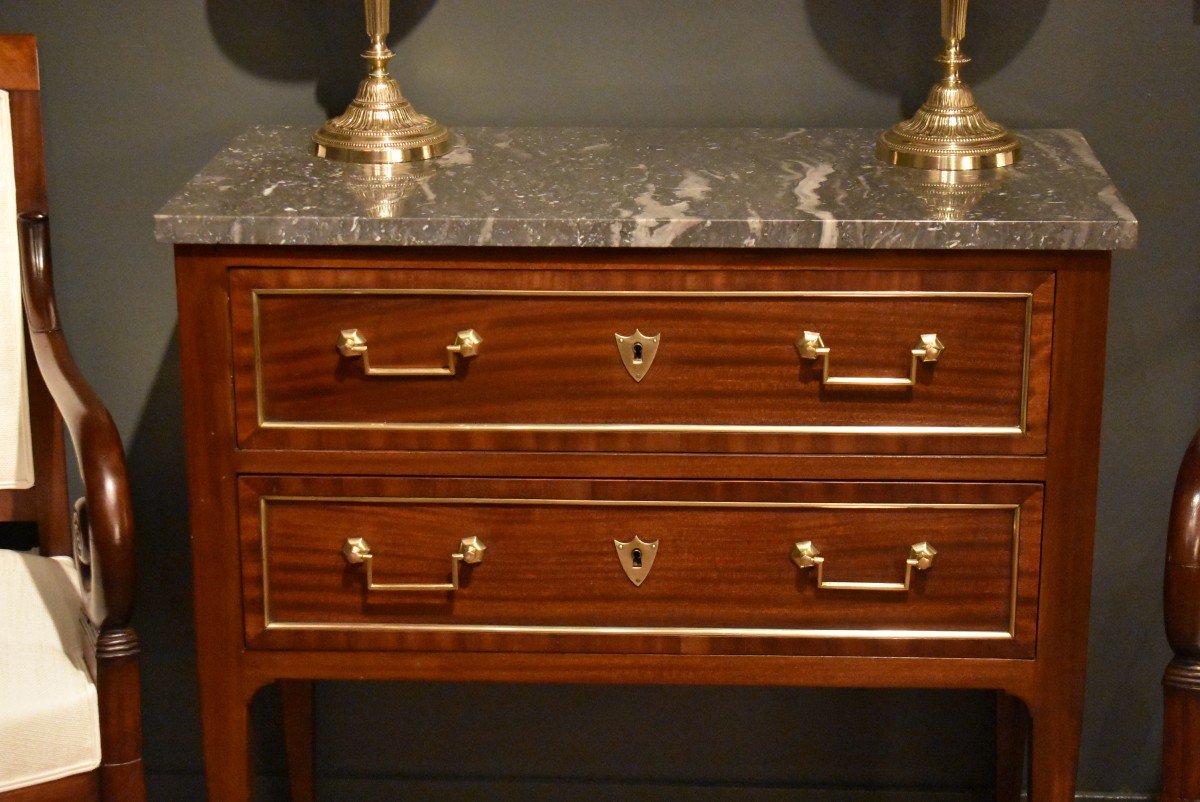 Louis XVI Style Sauteuse Chest Of Drawers -photo-3