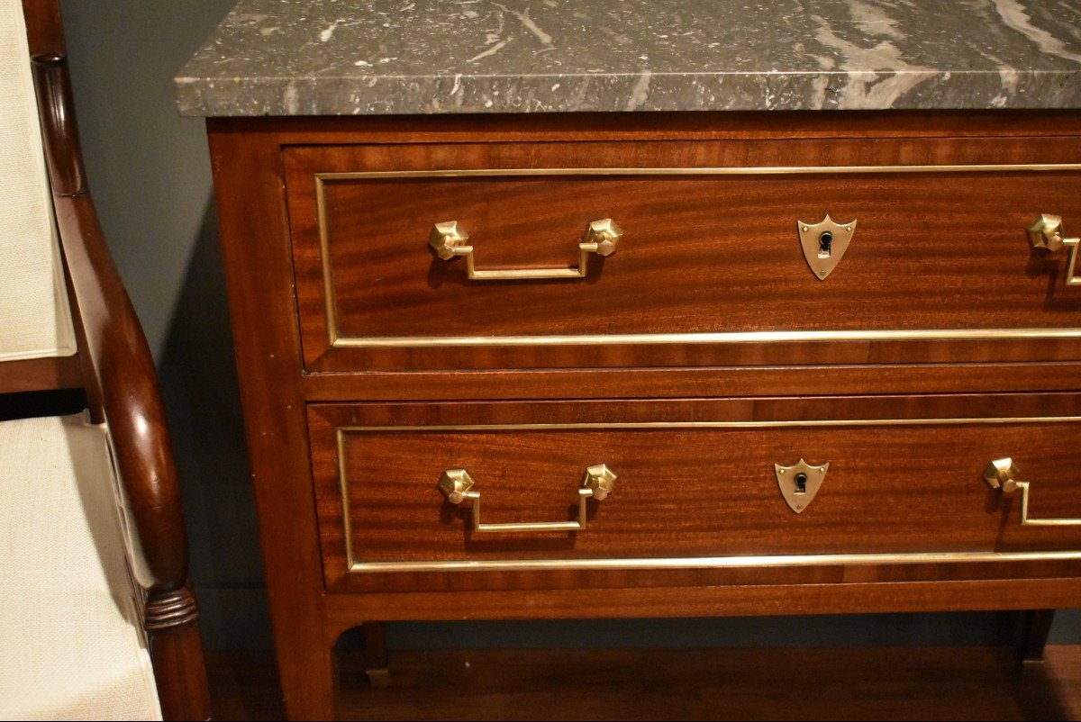 Louis XVI Style Sauteuse Chest Of Drawers -photo-1