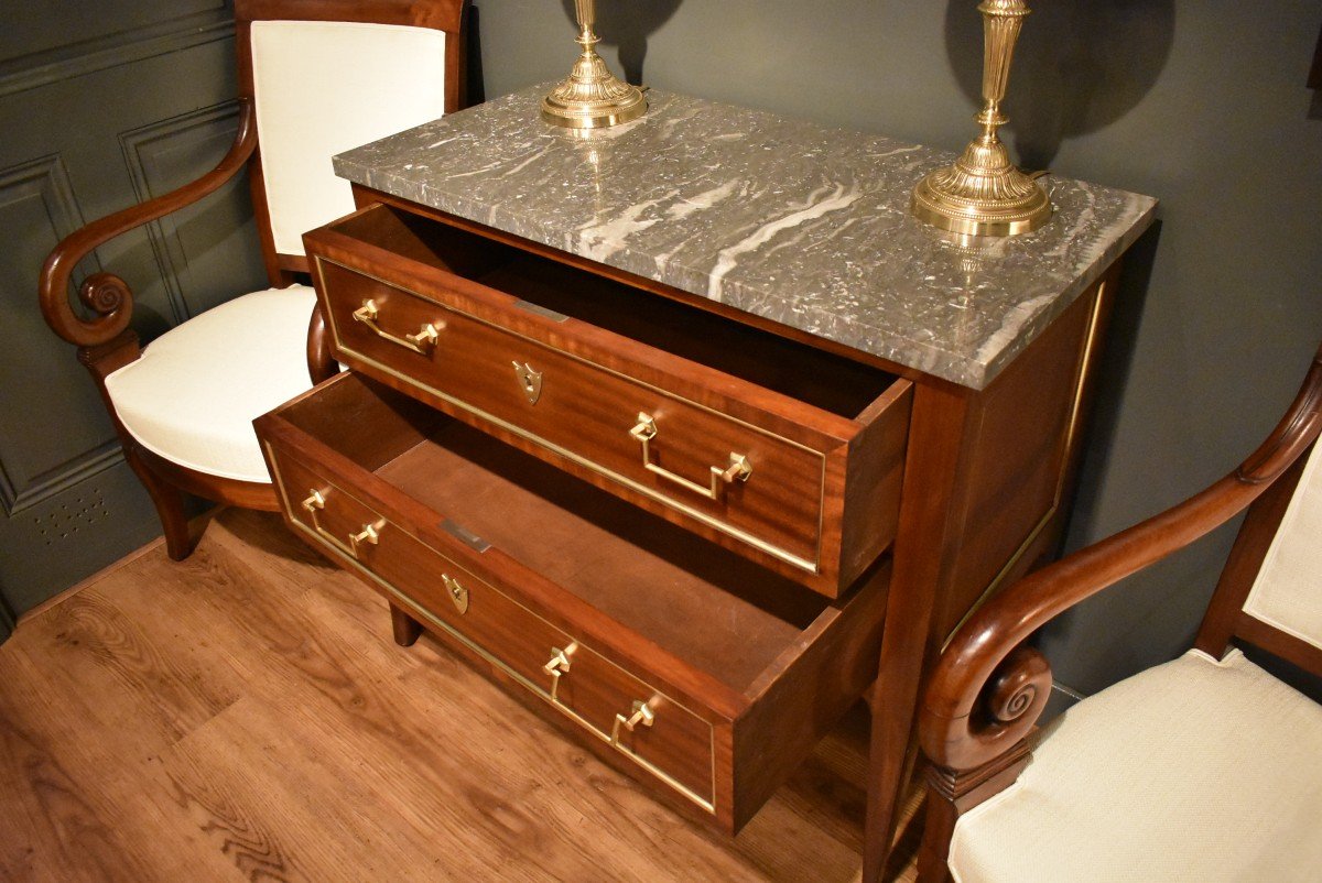 Louis XVI Style Sauteuse Chest Of Drawers -photo-2