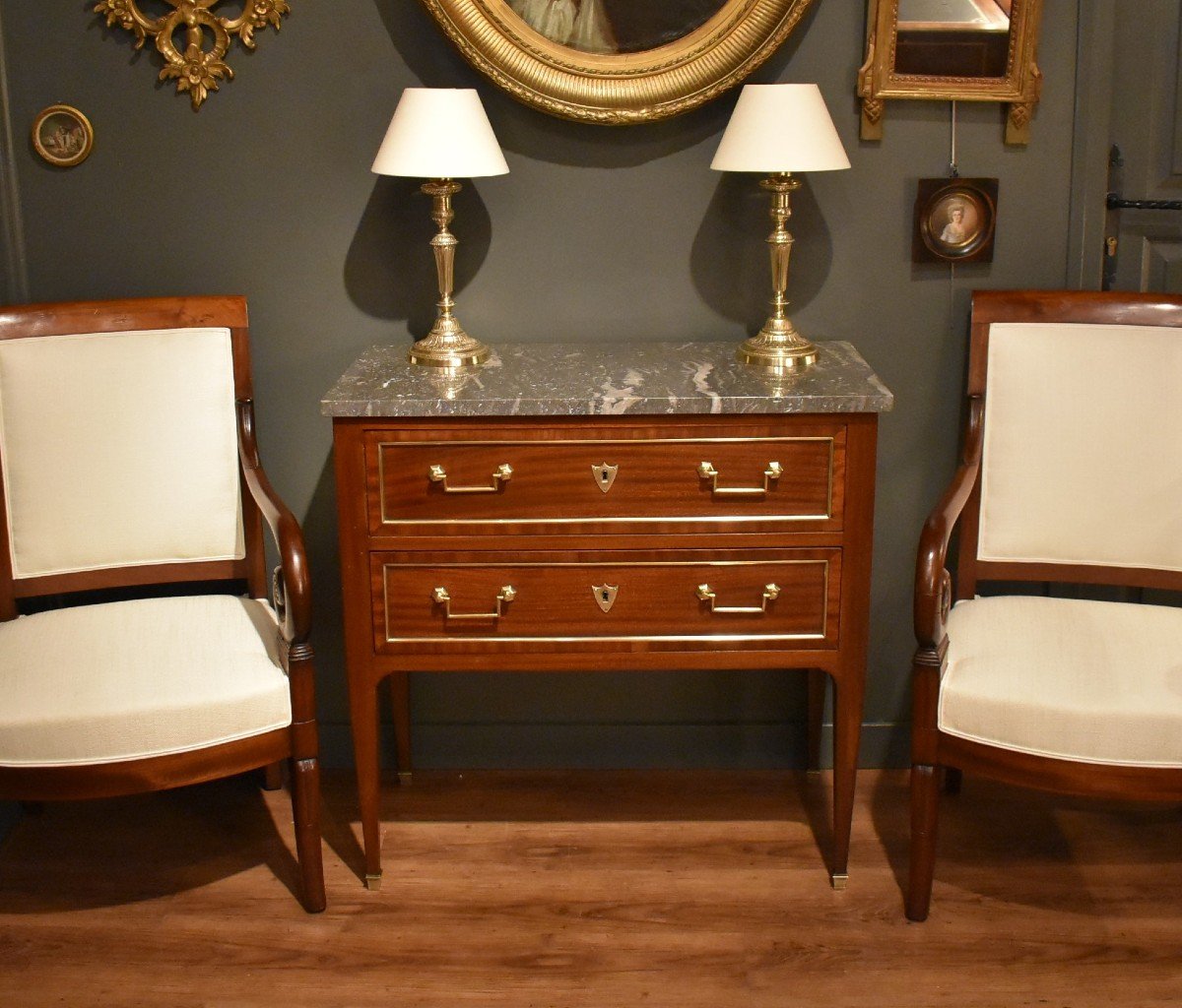 Louis XVI Style Sauteuse Chest Of Drawers 