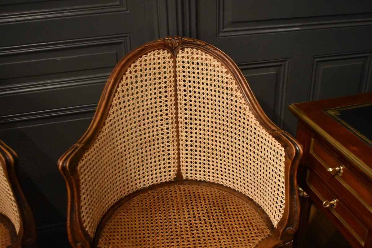 Louis XV Style Caned Office Chair-photo-8