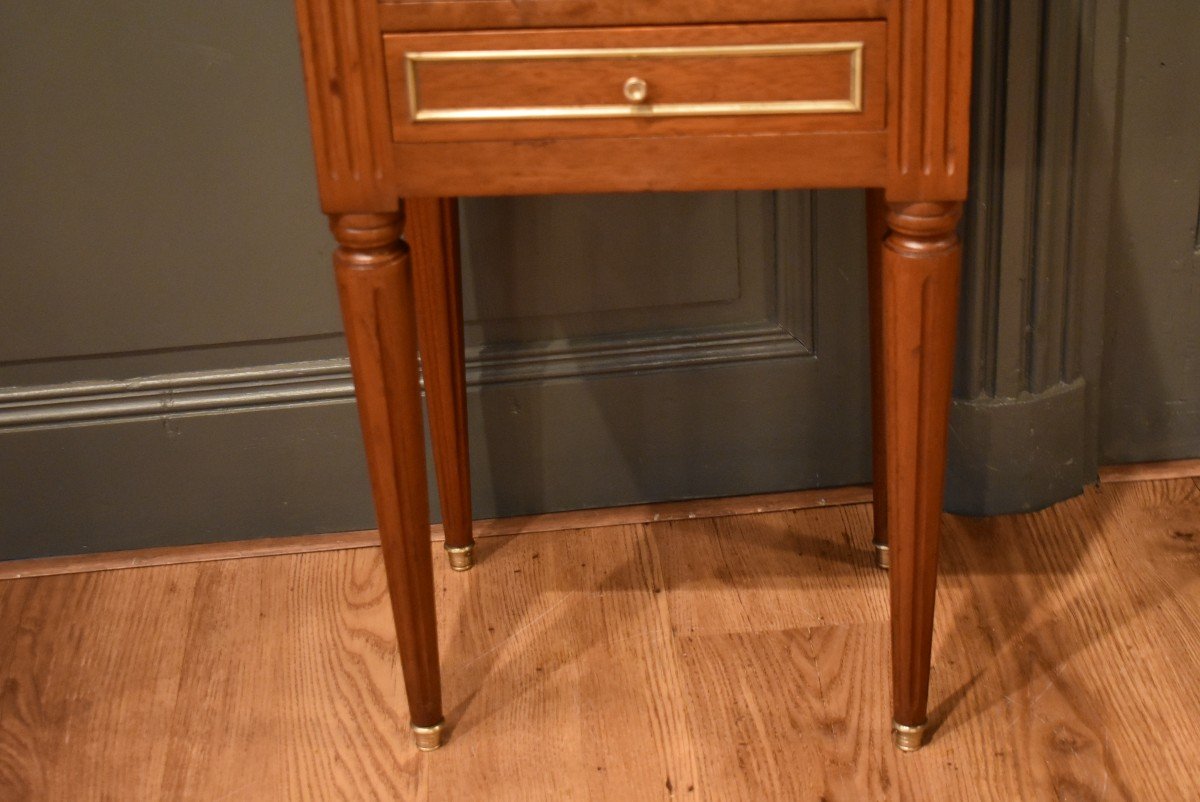 Louis XVI Style Mahogany Bedside Table-photo-4