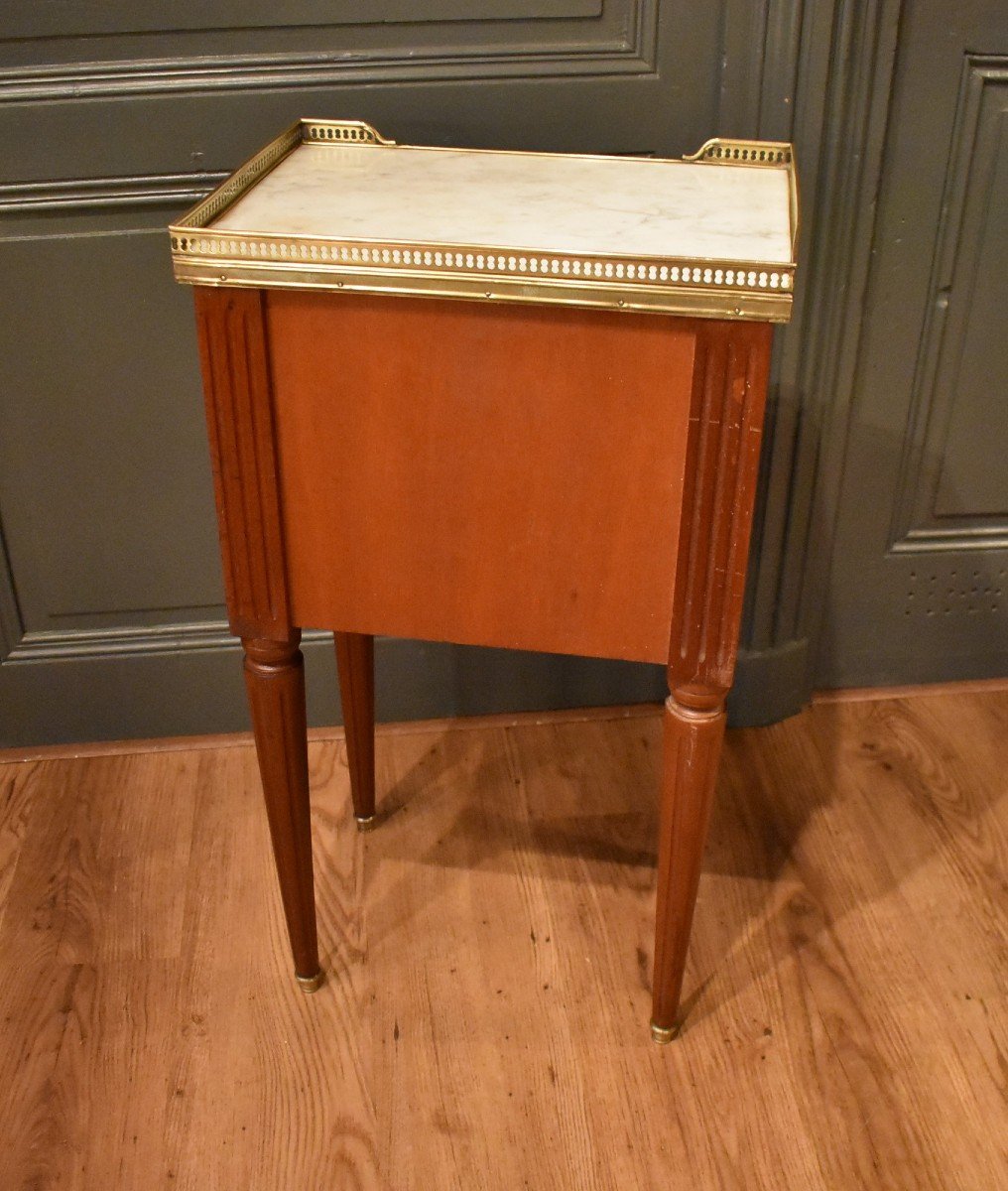 Louis XVI Style Mahogany Bedside Table-photo-4