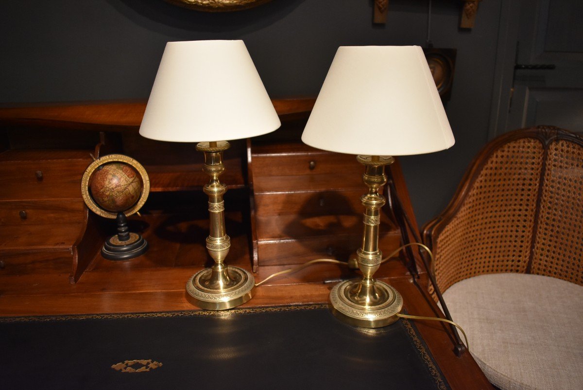 Pair Of Bronze Lamps-photo-5