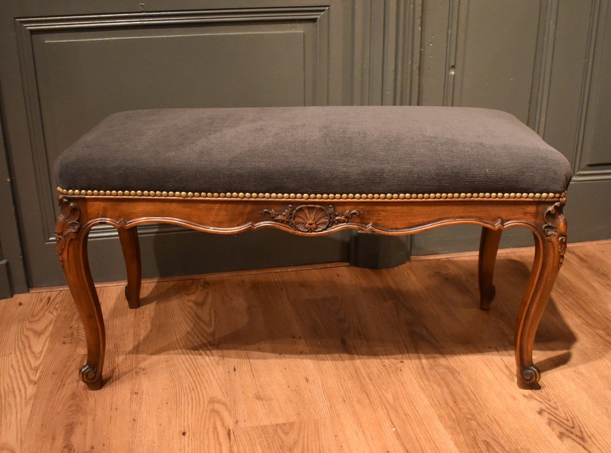 Louis XV Style Walnut Bench-photo-2