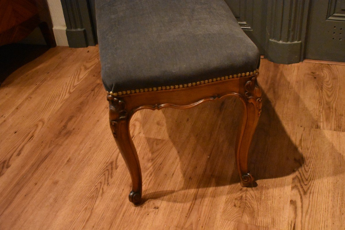 Louis XV Style Walnut Bench-photo-2