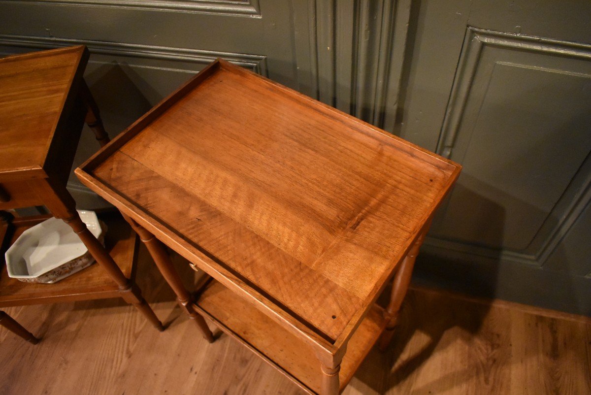 Pair Of Small Walnut Tables-photo-4