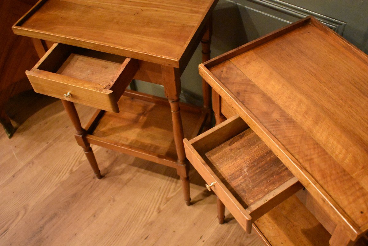 Pair Of Small Walnut Tables-photo-4