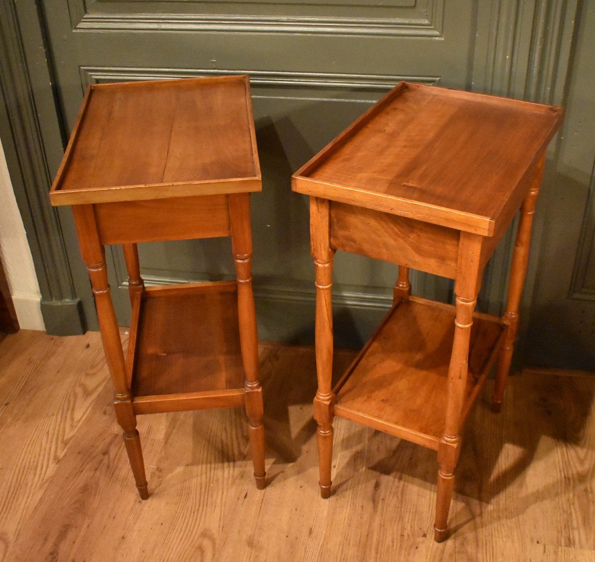 Pair Of Small Walnut Tables-photo-5