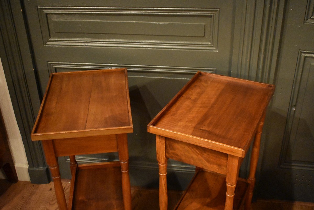 Pair Of Small Walnut Tables-photo-6