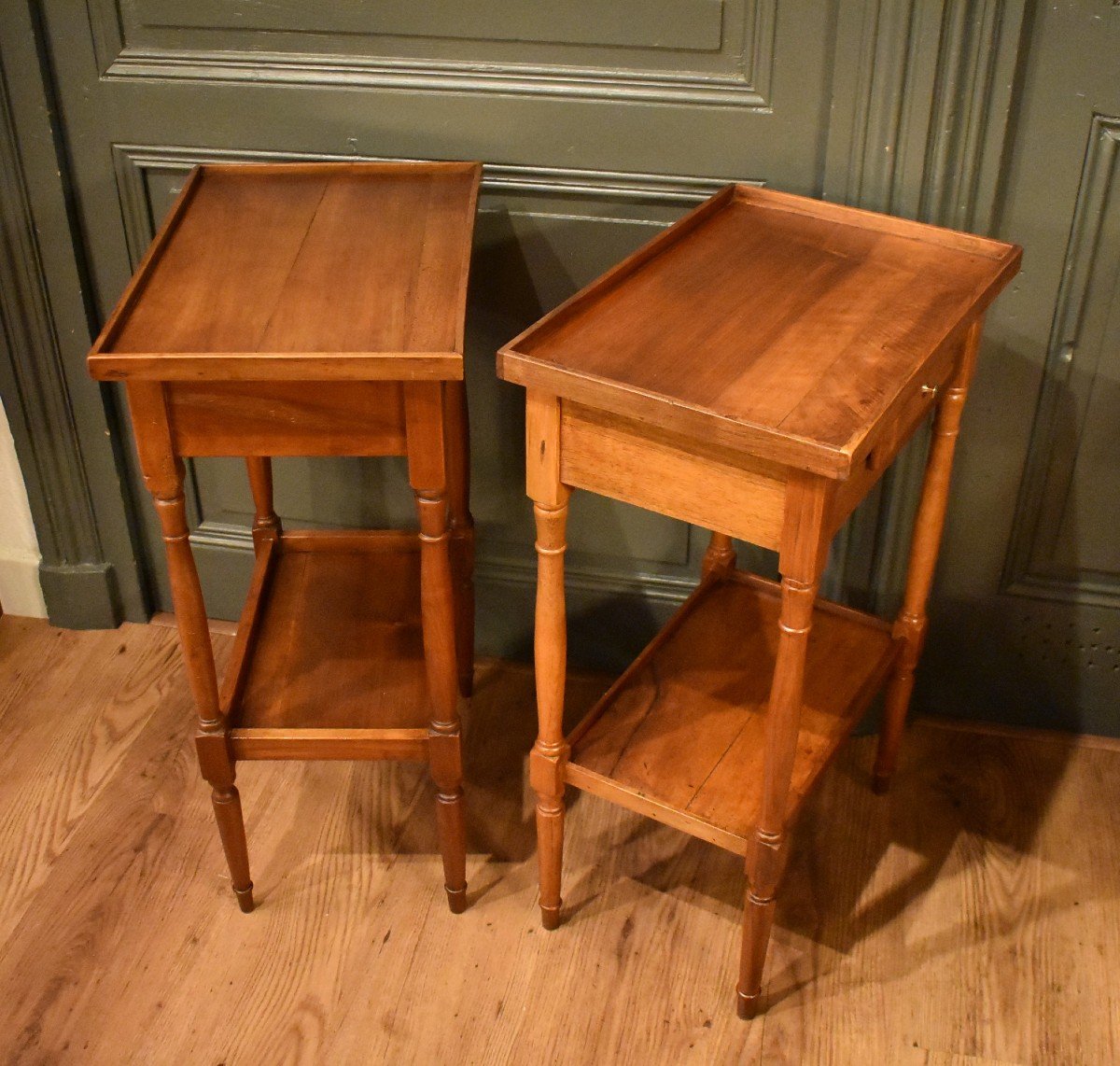 Pair Of Small Walnut Tables-photo-8