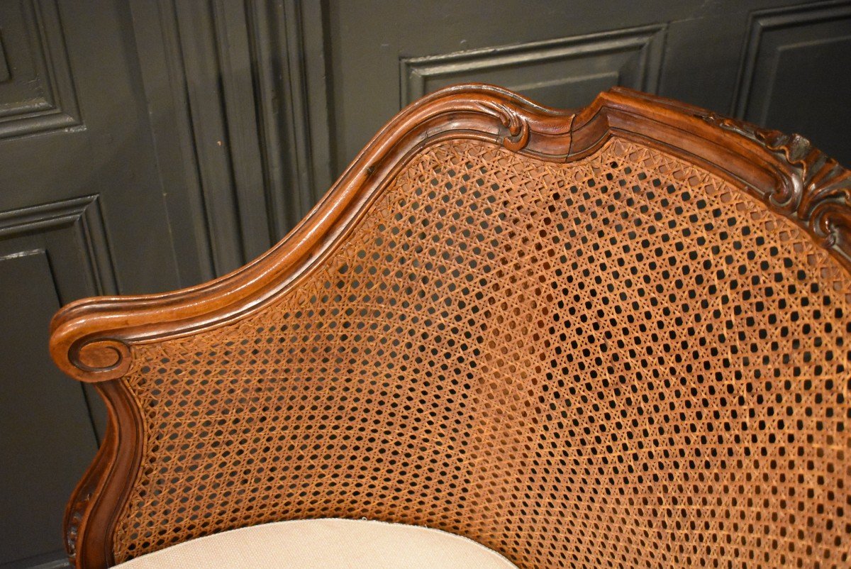 Fauteuil De Bureau Canné De Style Louis XV-photo-6