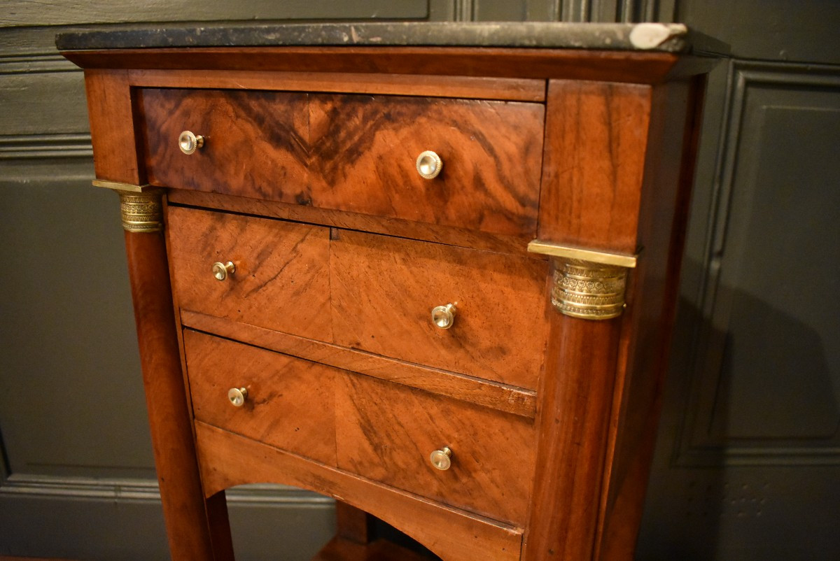 Empire Walnut Bedside Table-photo-8