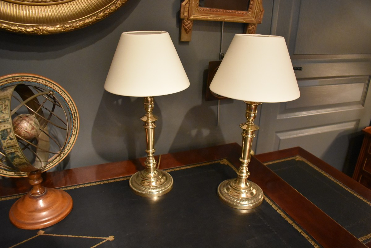 Pair Of Bronze Lamps-photo-3