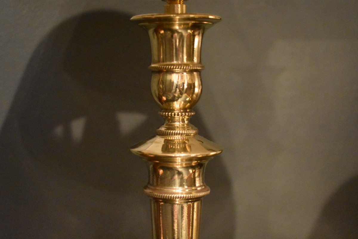 Paire De Lampes En Bronze-photo-4