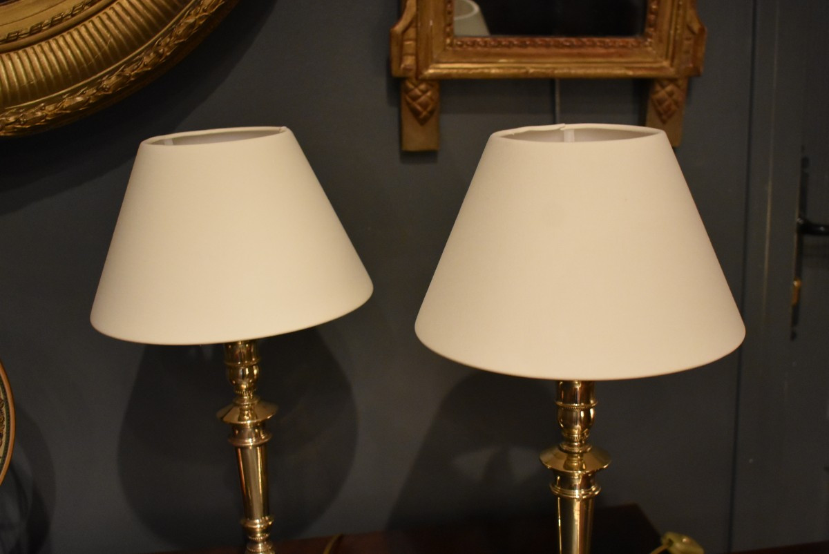 Pair Of Bronze Lamps-photo-5