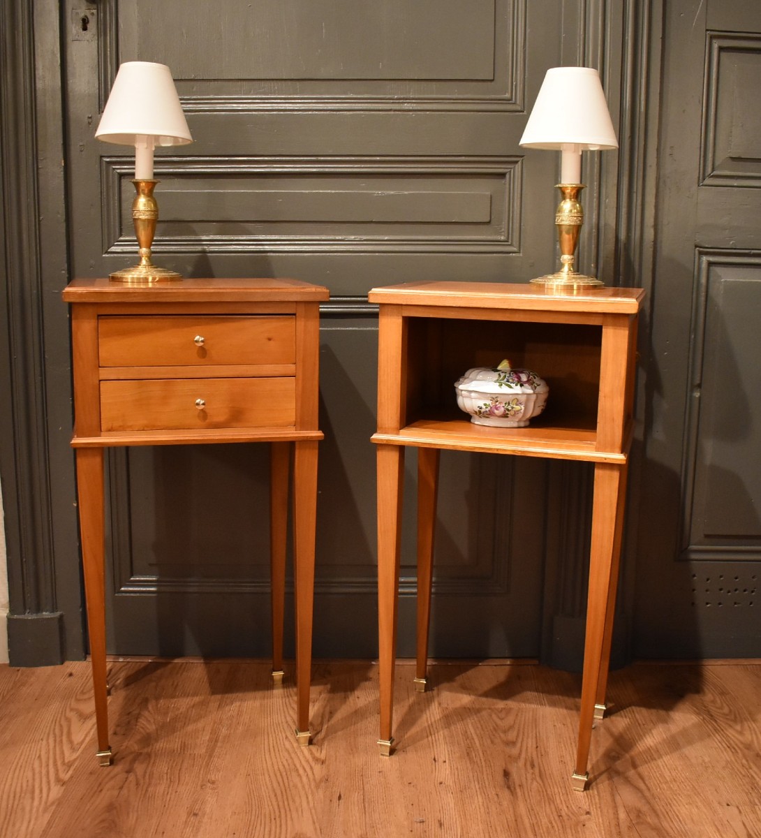 Pair Of Small Louis XVI Style Bedside Tables