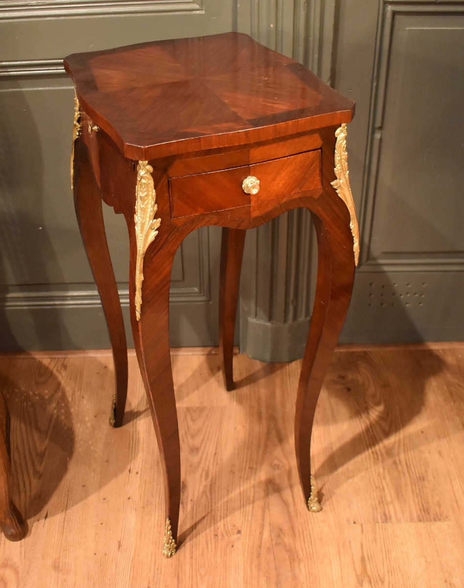 Small Marquetry Side Table-photo-2