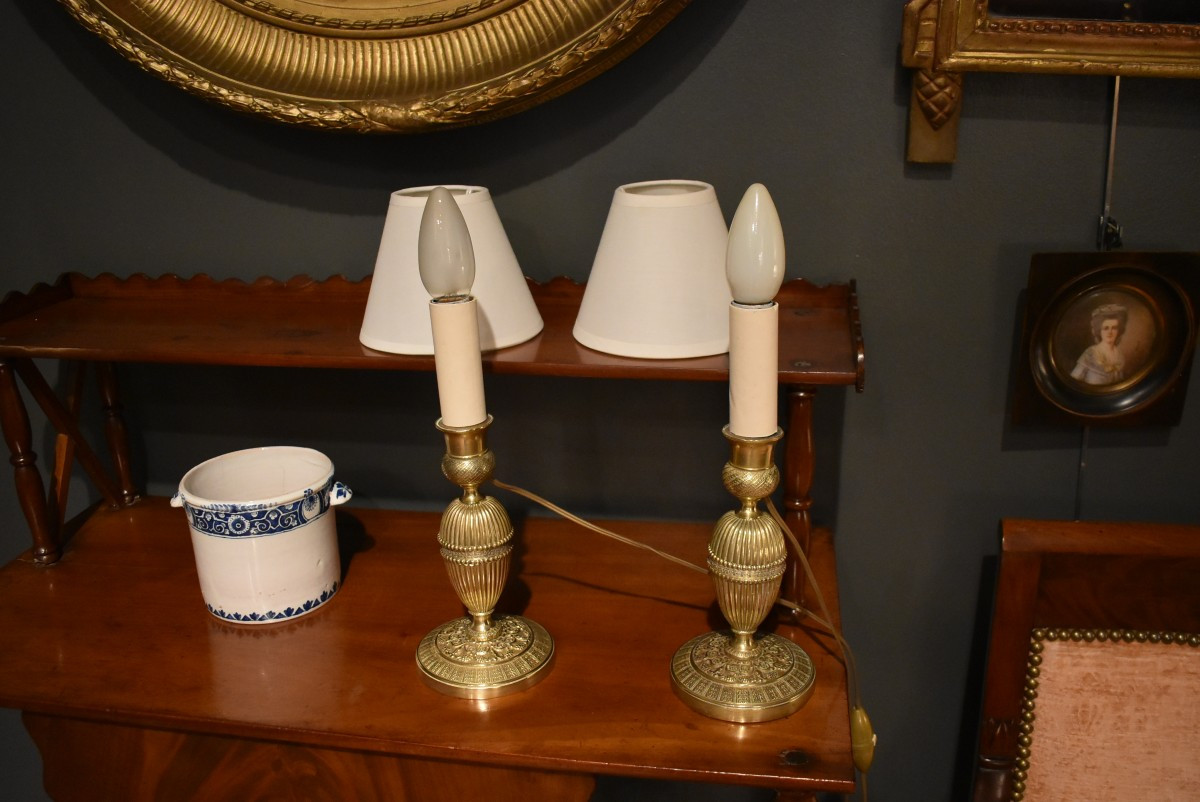 Pair Of Candlestick Lamps-photo-4