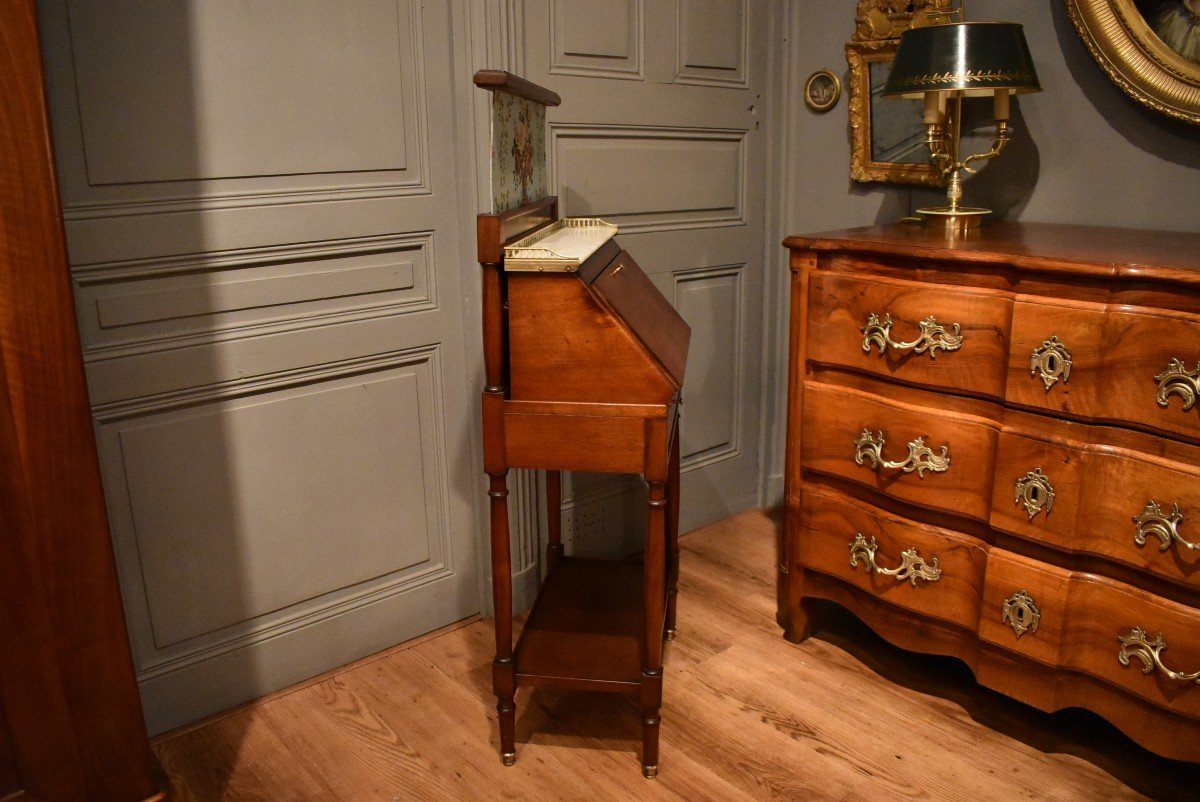 Louis XVI Style Mahogany Secretary "soft Ticket",-photo-6