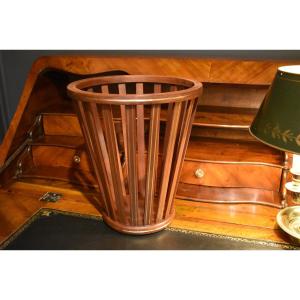 Mahogany Wastebasket