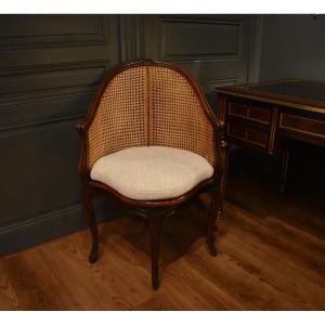 Louis XV Style Cane Office Armchair