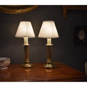 Pair Of Candlestick Lamps