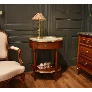 Oval Mahogany Side Table