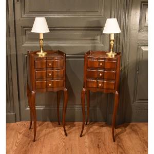 Pair Of Small Louis XV Style Bedside Tables