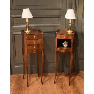 Pair Of Small Louis XV Style Bedside Tables