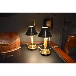  Pair Of Small Candlestick Lamps