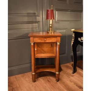 Empire Walnut Bedside Table