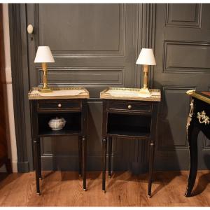 Pair Of Louis XVI Style Bedside Tables