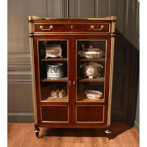 Louis XVI Style Mahogany Display Cabinet