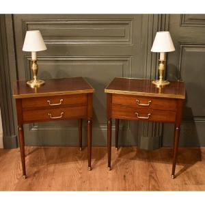 Pair Of Louis XVI Style Bedside Tables