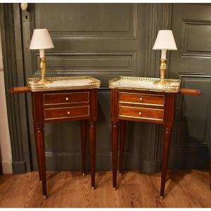 Pair Of Louis XVI Style Bedside Tables