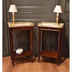 Pair Of Louis XVI Style Bedside Tables