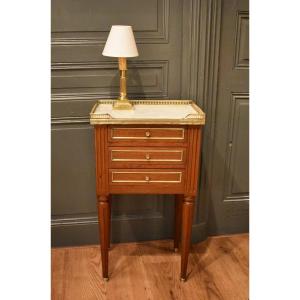 Louis XVI Style Mahogany Bedside Table